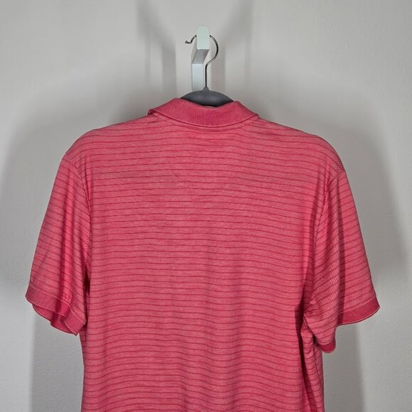 TOMMY BAHAMA gulf coast striped polo shirt red Sz M - Picture 5 of 7